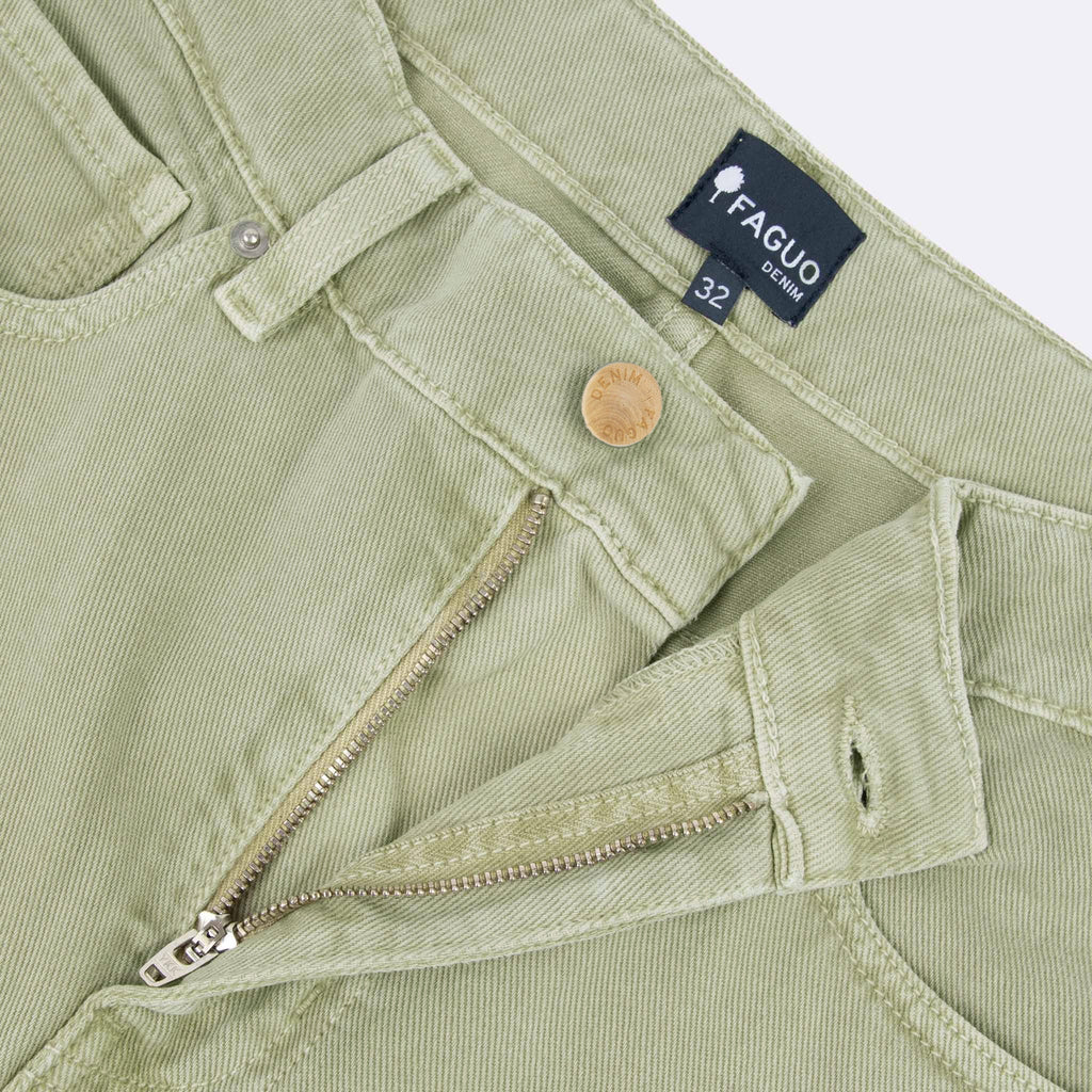Jean Kaki Clair Denim Tapered - Homme