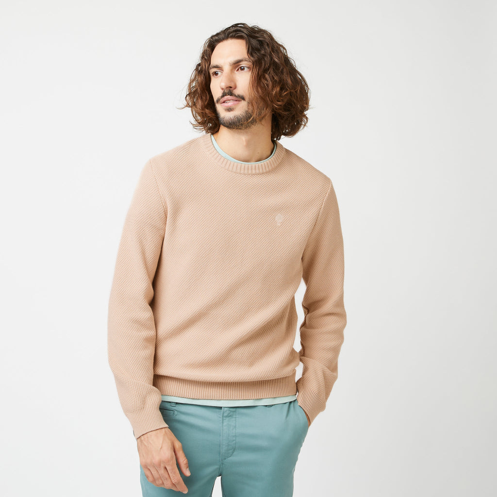 Pull Beige Foncé Opale - Homme