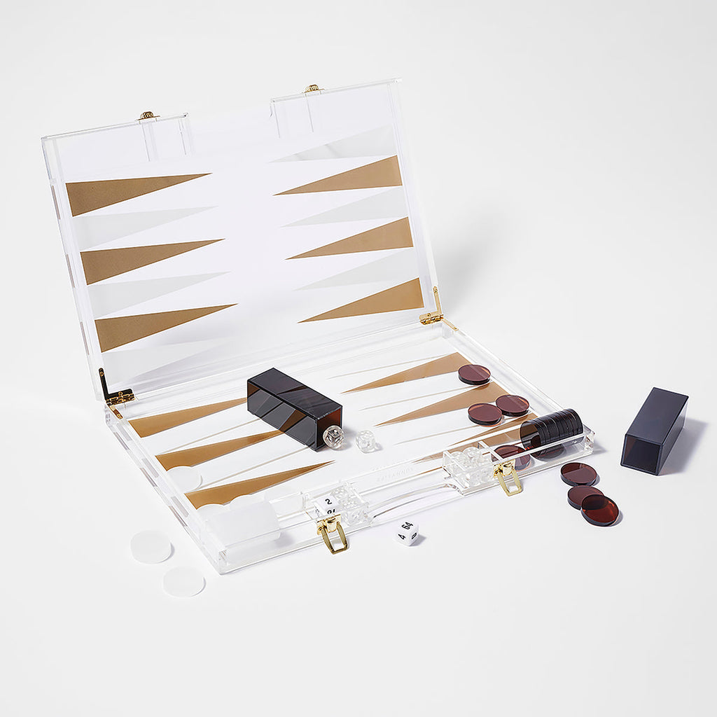 Jeu De Société Backgammon En Lucite