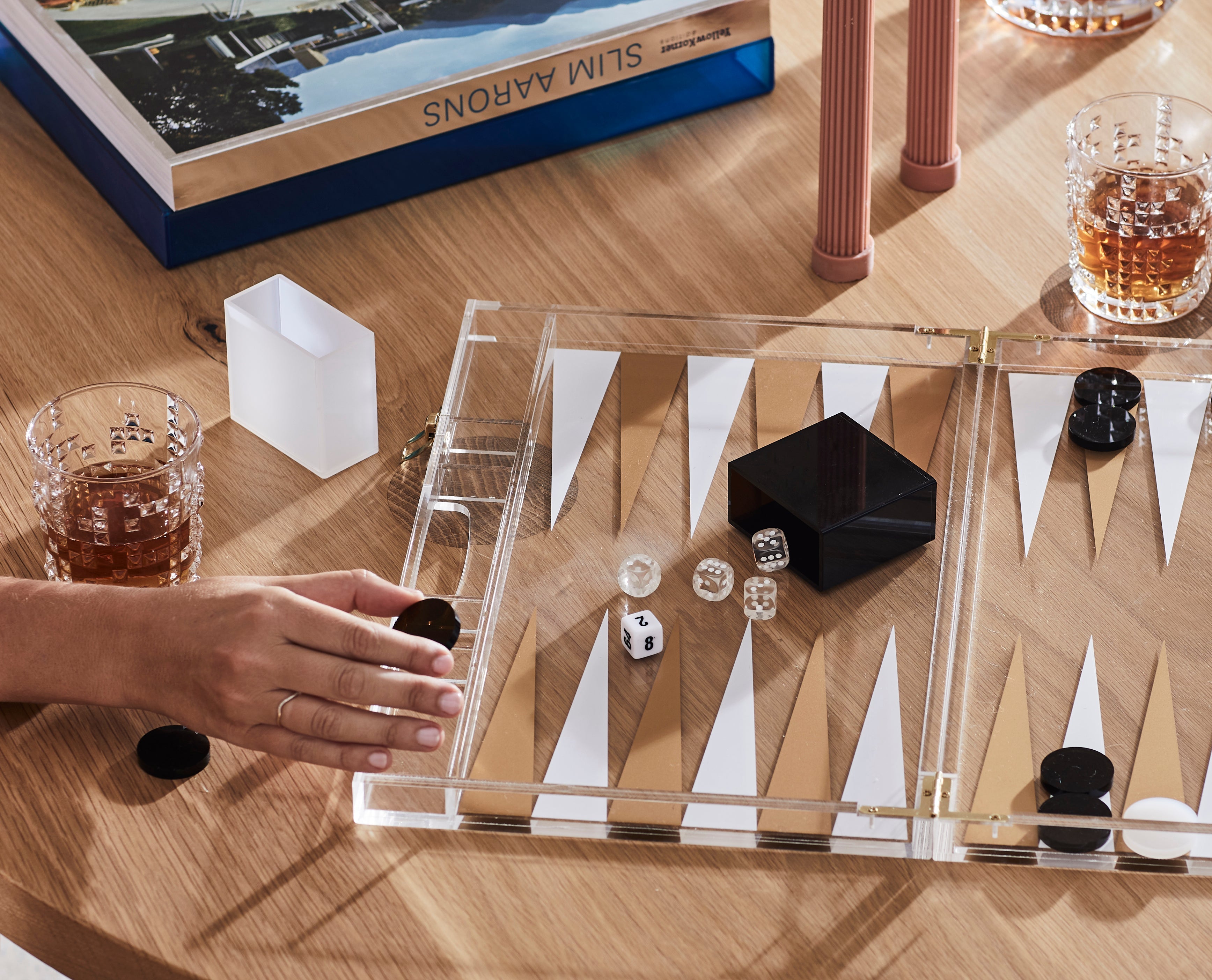 Jeu De Société Backgammon En Lucite