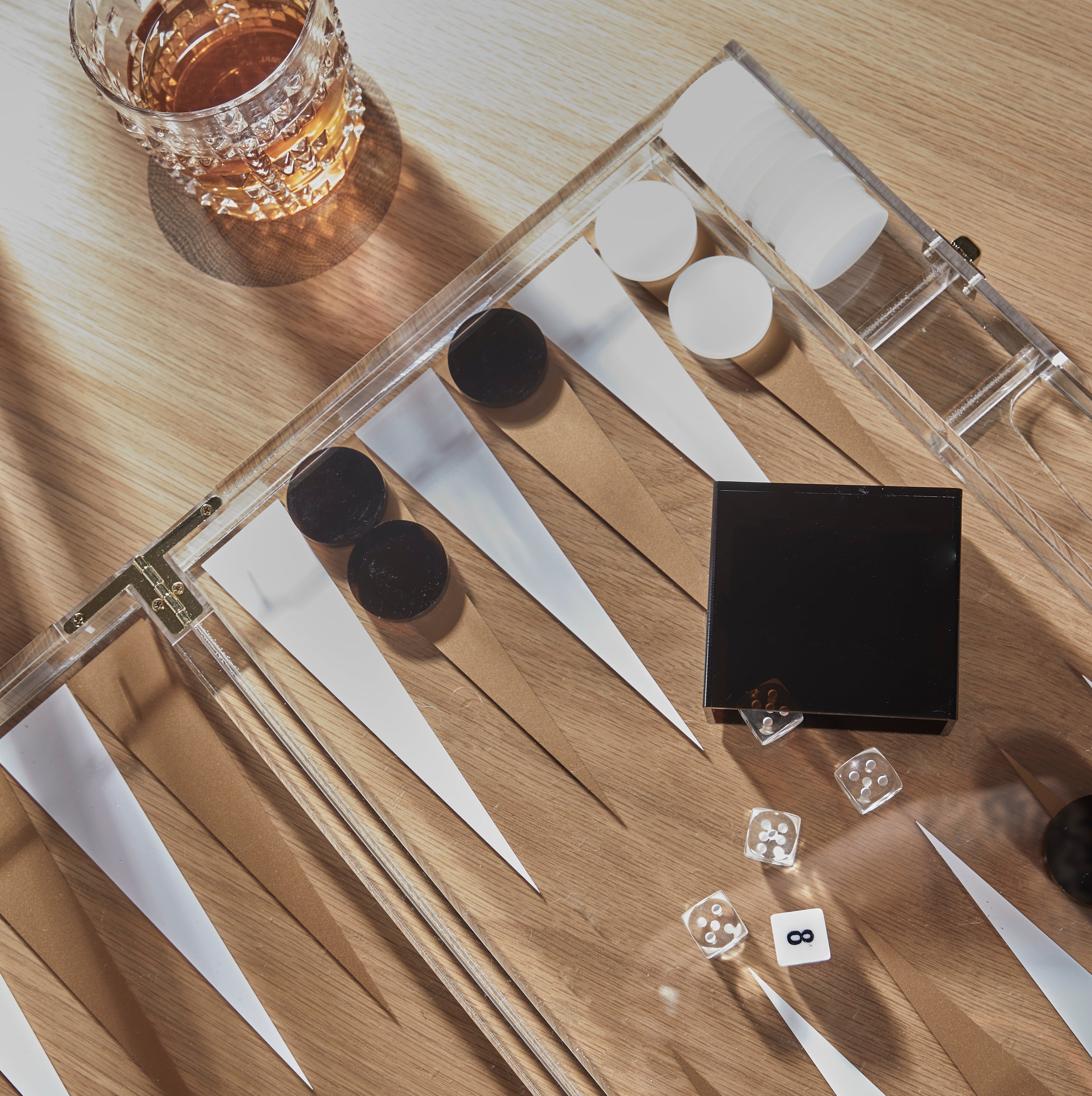 Jeu De Société Backgammon En Lucite