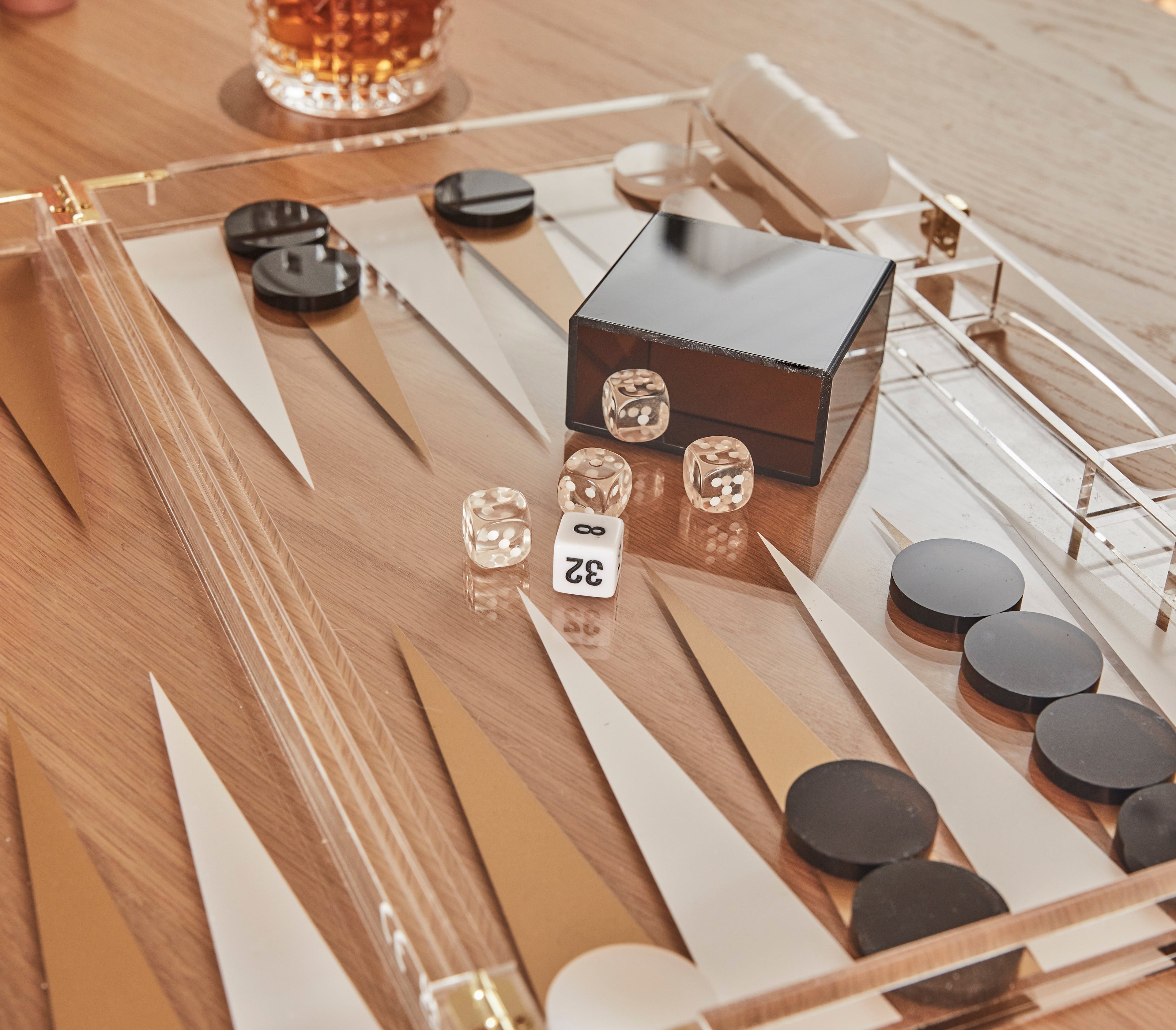 Jeu De Société Backgammon En Lucite