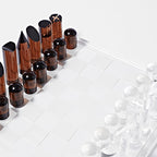Jeu Echec Et Dames Crystal Lucite - Marron Et Transparent