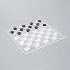 Jeu Echec Et Dames Crystal Lucite - Marron Et Transparent