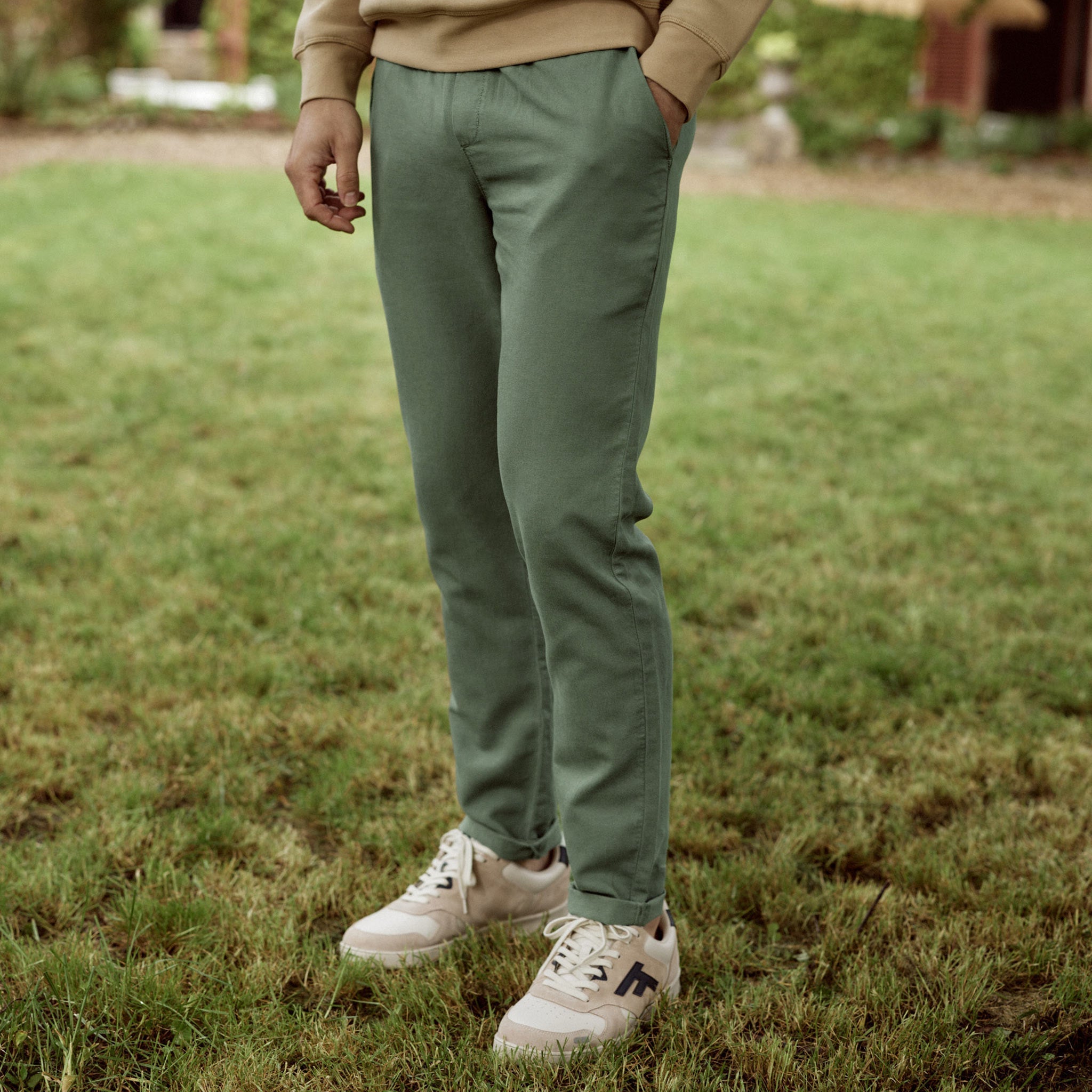 Pantalon Vert Olive Dreuille - Homme