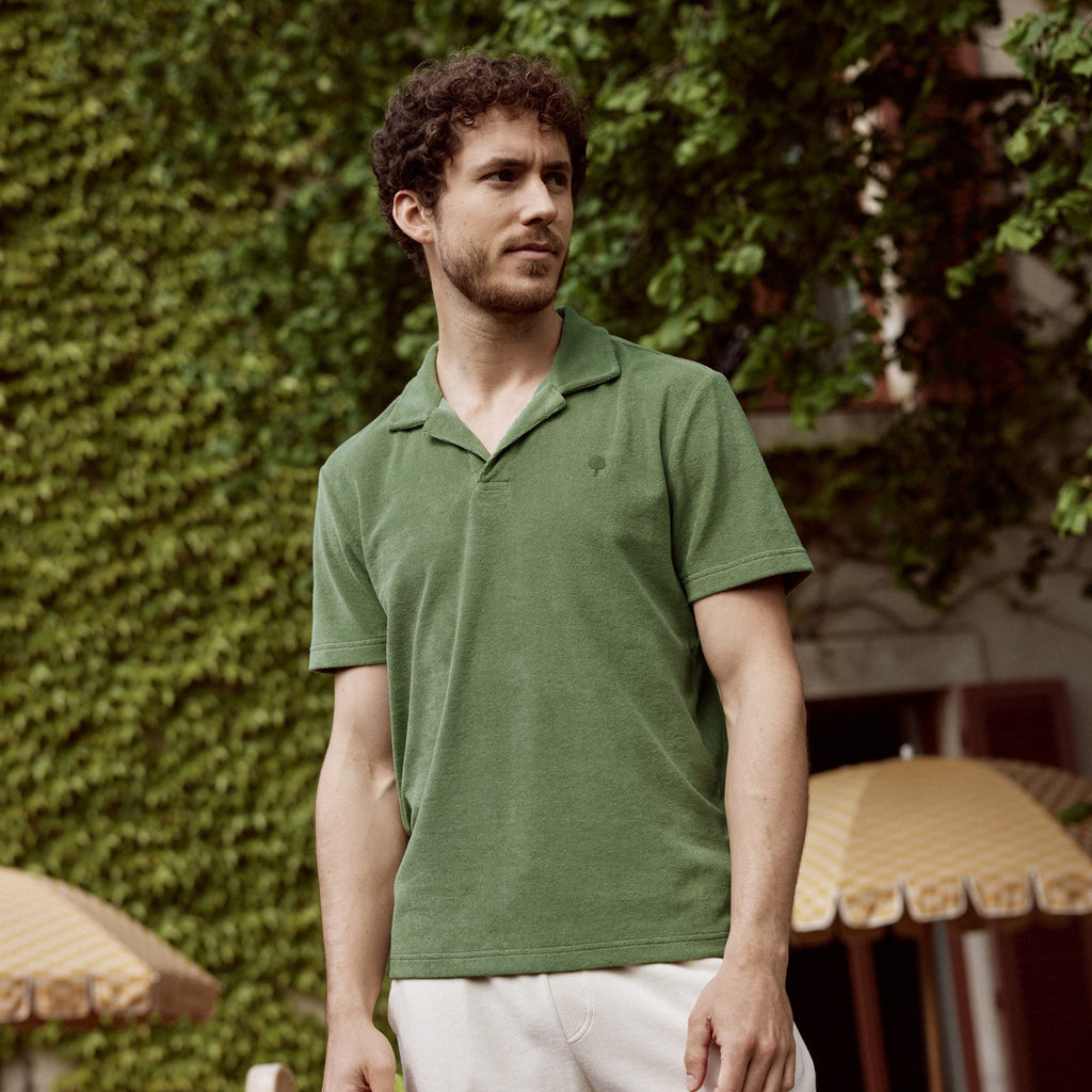 Polo Vert Olive Zonza - Homme