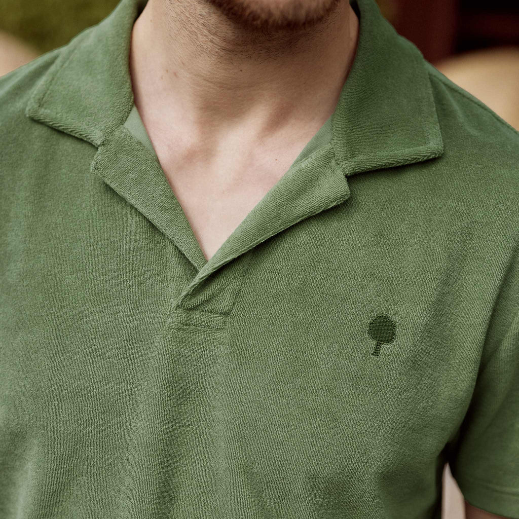 Polo Vert Olive Zonza - Homme