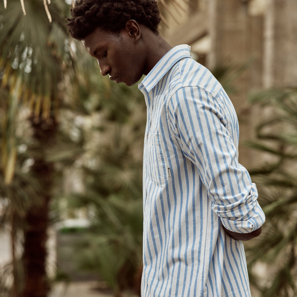 Chemise Écrue & Bleu Signy - Homme