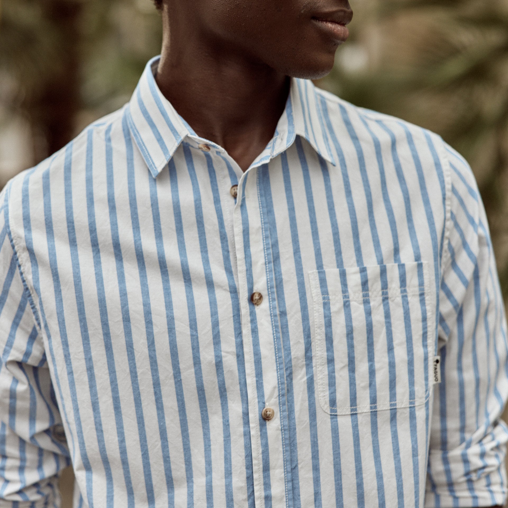 Chemise Écrue & Bleu Signy - Homme