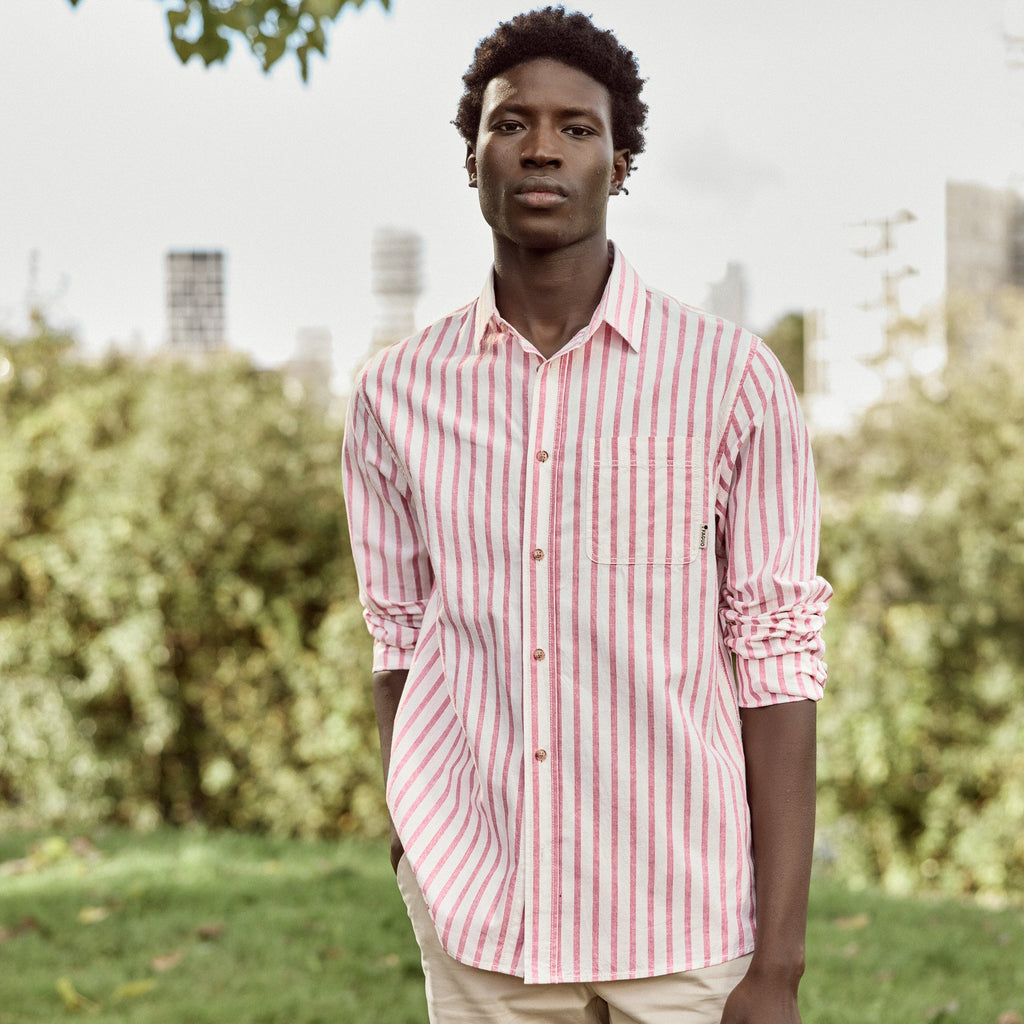 Chemise Rouge & Crème Signy - Homme