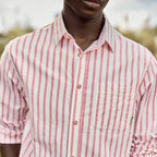 Chemise Rouge & Crème Signy - Homme