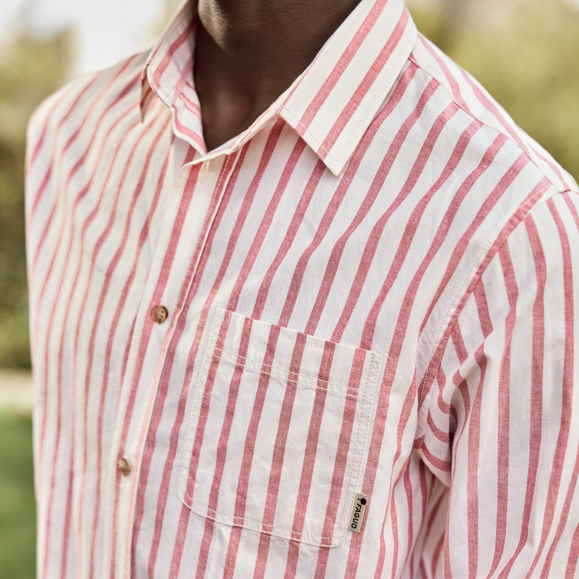 Chemise Rouge & Crème Signy - Homme
