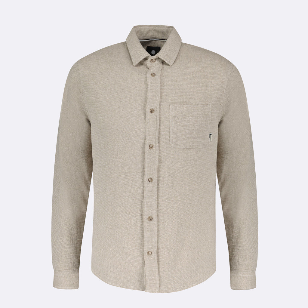 Chemise Beige Clair Chiné Signy - Homme