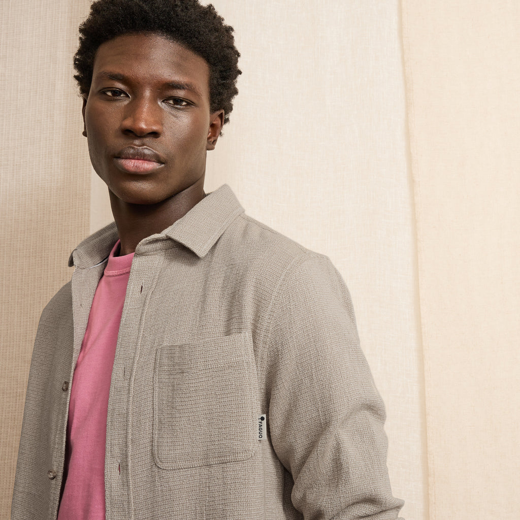 Chemise Beige Clair Chiné Signy - Homme