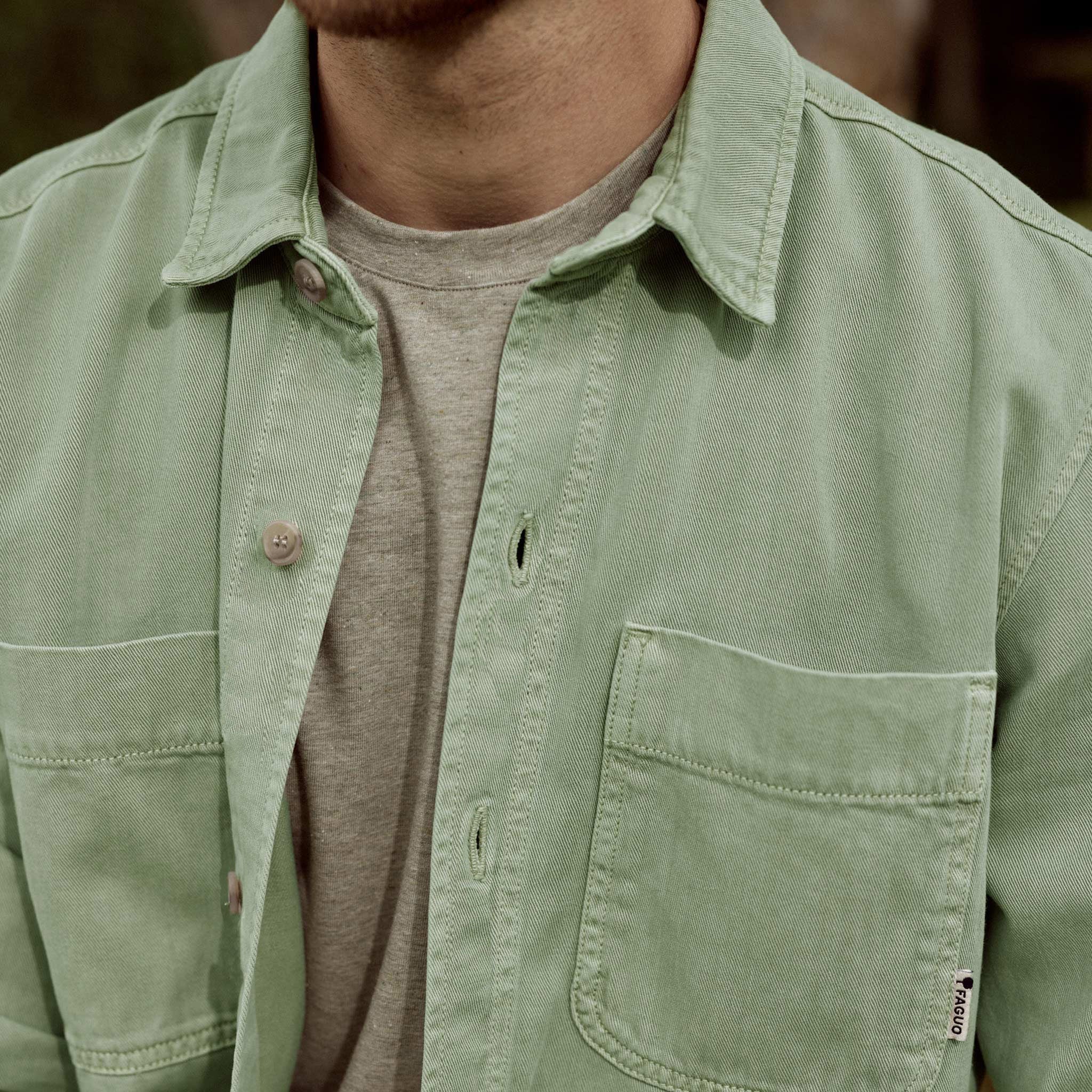Sur-Chemise Kaki Clair Clemont - Homme