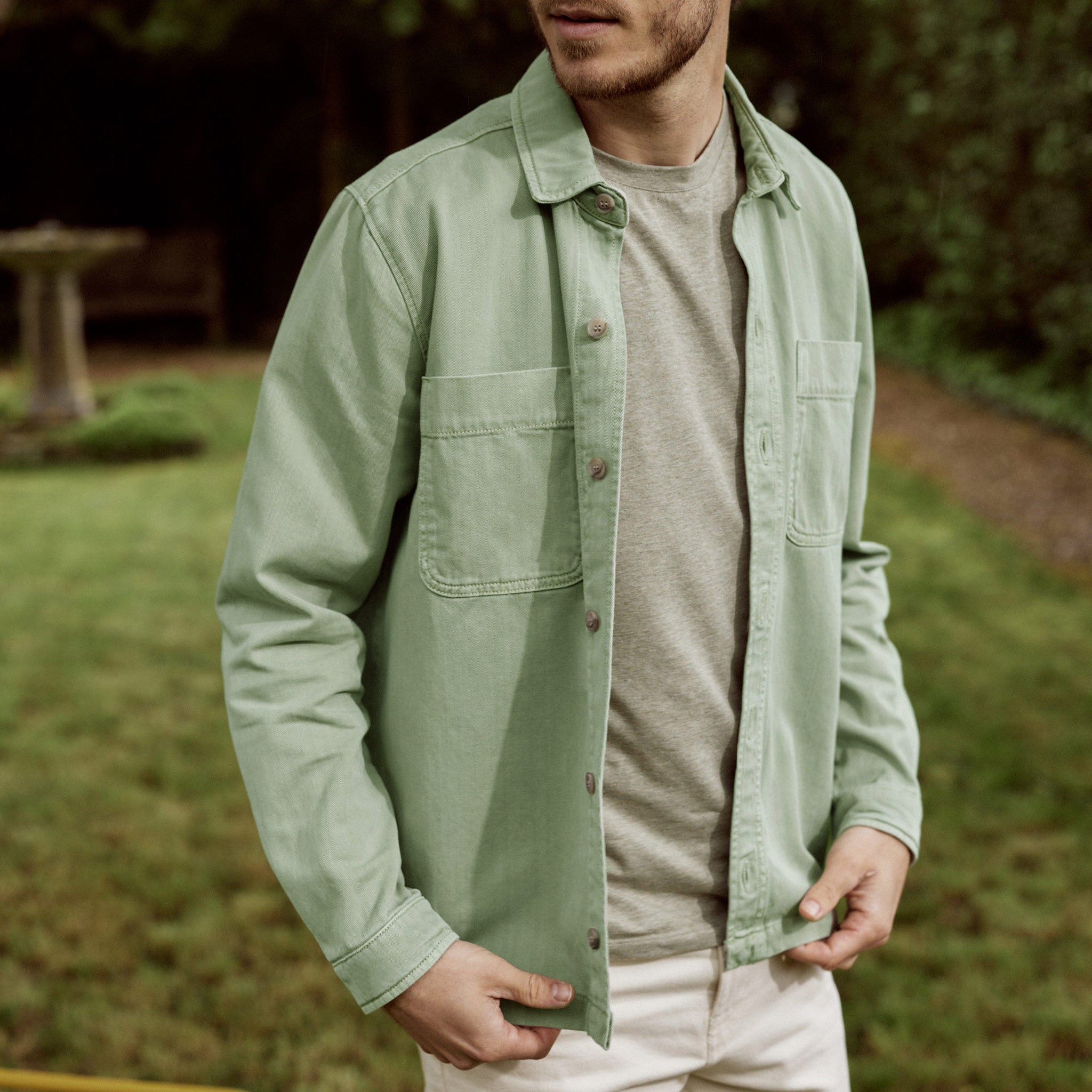 Sur-Chemise Kaki Clair Clemont - Homme