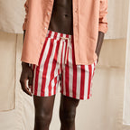 Maillot De Bain Rouge & Crème Mimizan - Homme