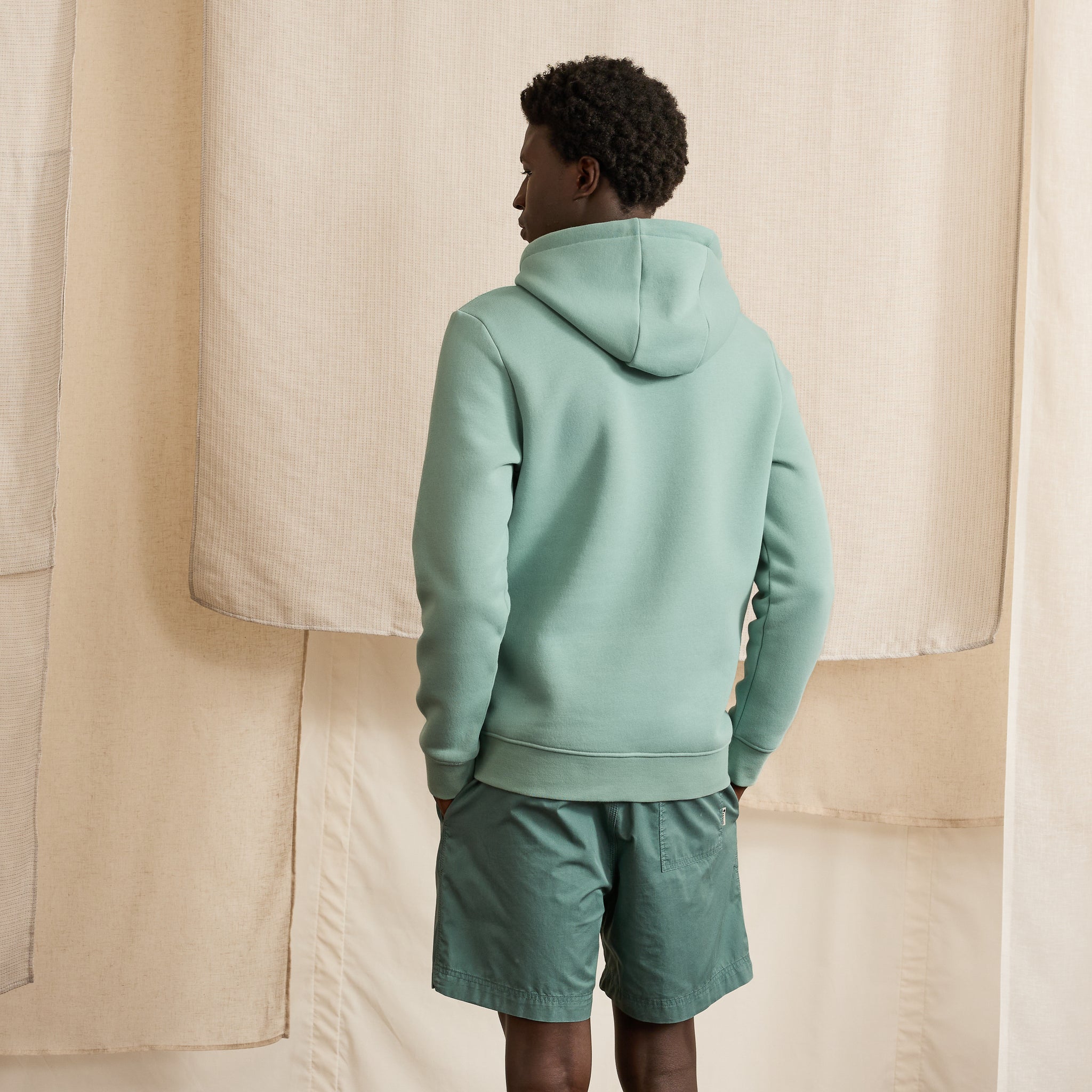 Sweat A Capuche Bleu-Vert Dirac - Homme
