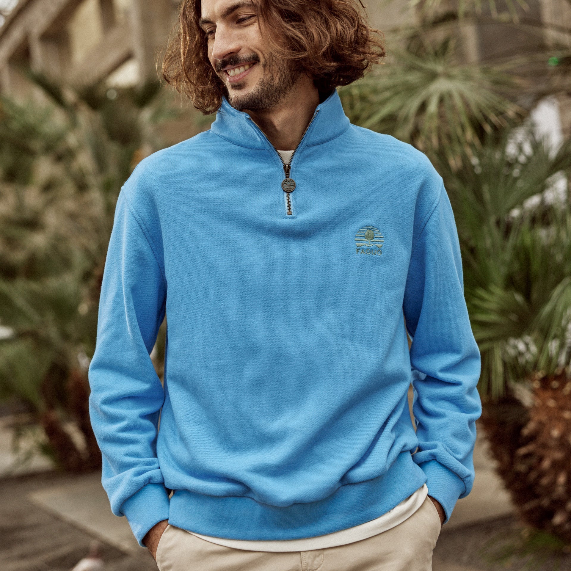 Sweat Bleu Azur Amboise - Homme