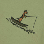 T-Shirt Vert Olive Broderie Sans Pression Arcy - Homme