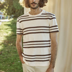 T-Shirt Écru & Marron Lugny - Homme