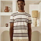 T-Shirt Écru & Marron Lugny - Homme