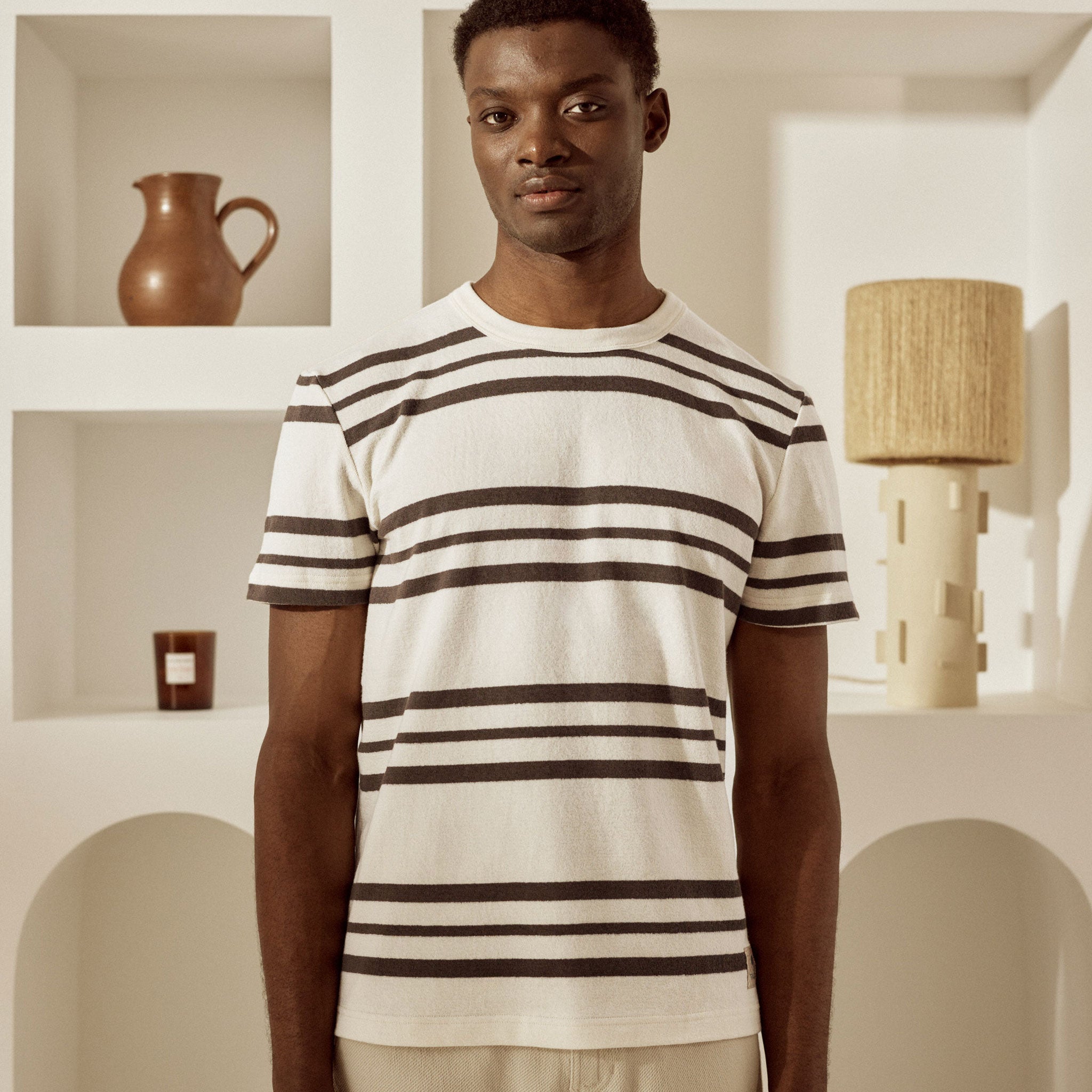T-Shirt Écru & Marron Lugny - Homme