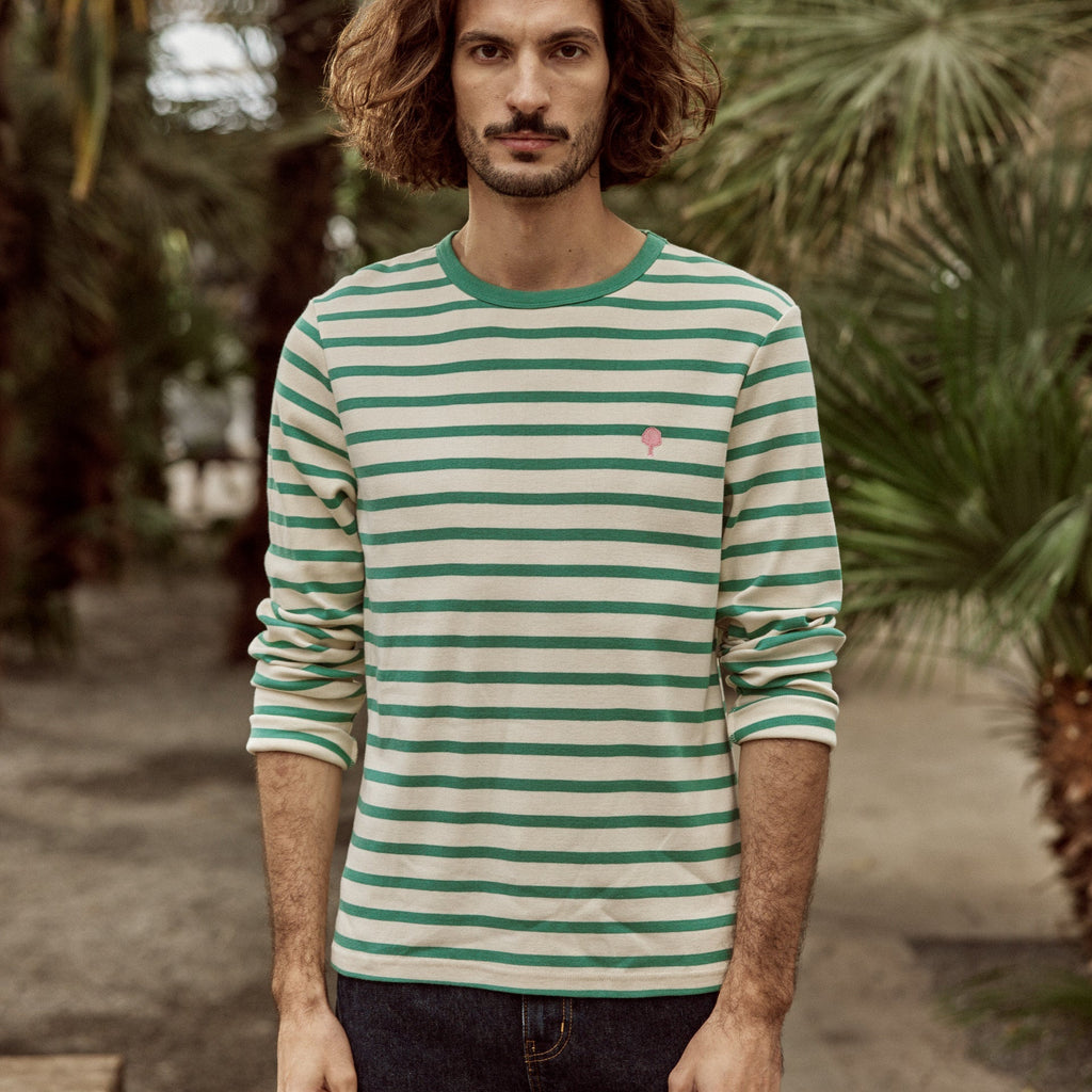 T-Shirt Écru & Vert Aubrac - Homme