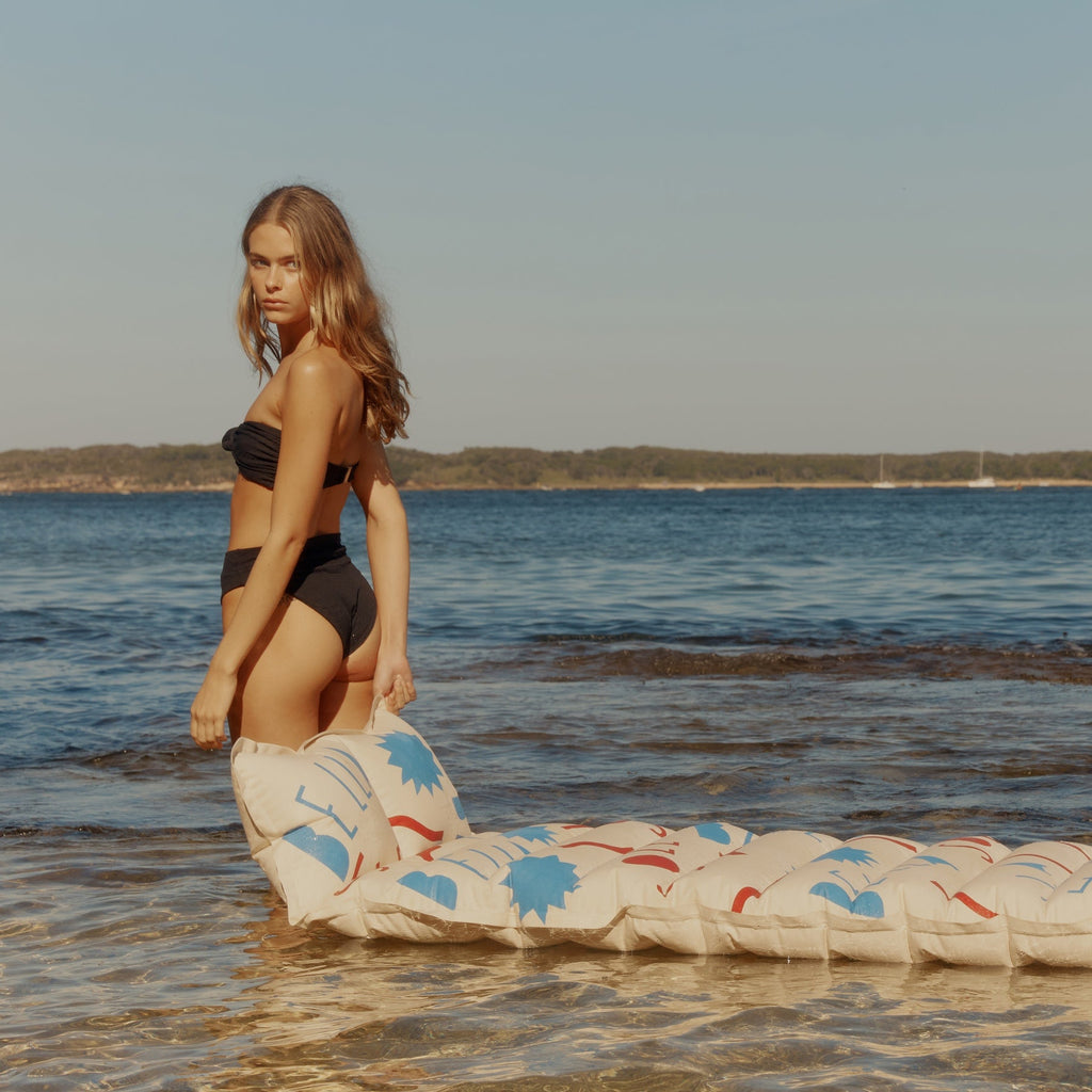 Matelas Flottant Luxe Lie On Nostalgica Adulte - Imprimé Fond Blanc