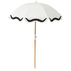 Parasol De Plage De Luxe Marbella Vintage - Blanc