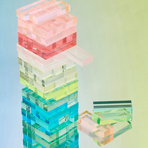 Jeu Mini Jumbling Tower Crystal Lucite - Multicolore
