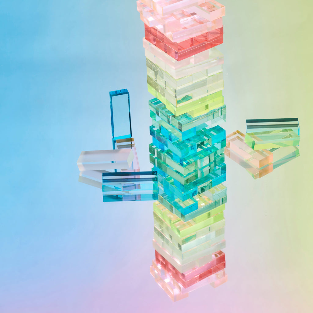 Jeu Mini Jumbling Tower Crystal Lucite - Multicolore