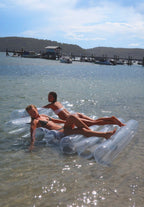 Bouée Gonflable Luxe Twin Tube Lilo Float Le Weekend - Transparent