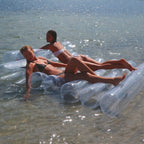 Bouée Gonflable Luxe Twin Tube Lilo Float Le Weekend - Transparent