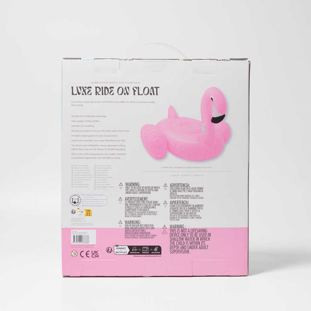 Bouée Gonflable De Luxe Rosie Le Flamant Rose