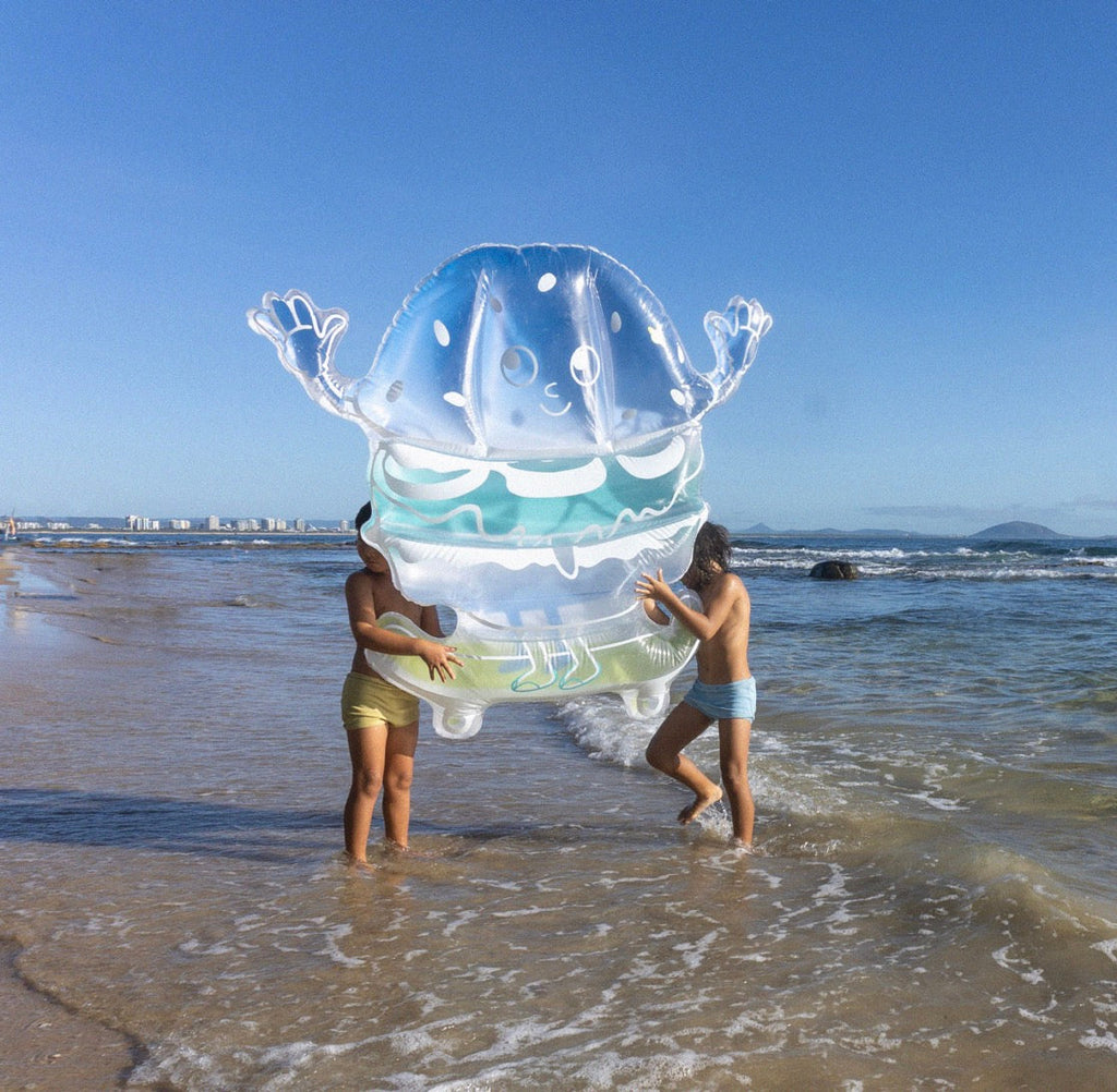 Flotteur Enfant Burger Boy The Sea - Bleu-Lime