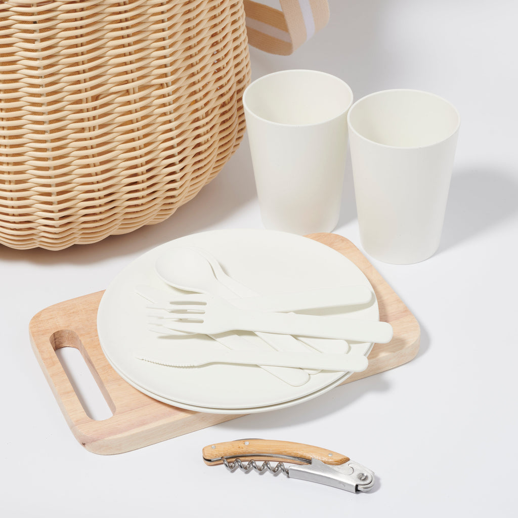 Grand Panier De Pique-Nique - Naturel