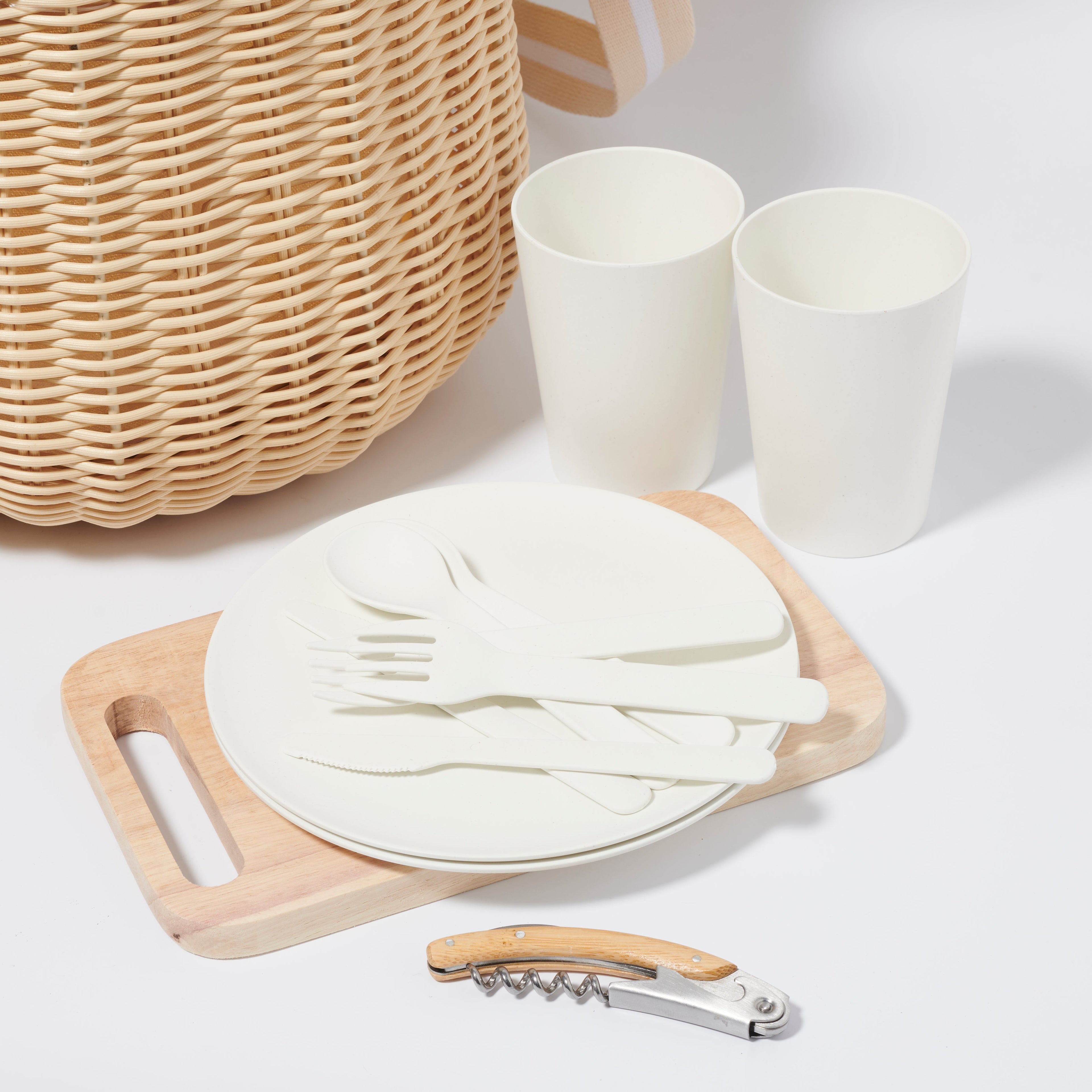 Grand Panier De Pique-Nique - Naturel
