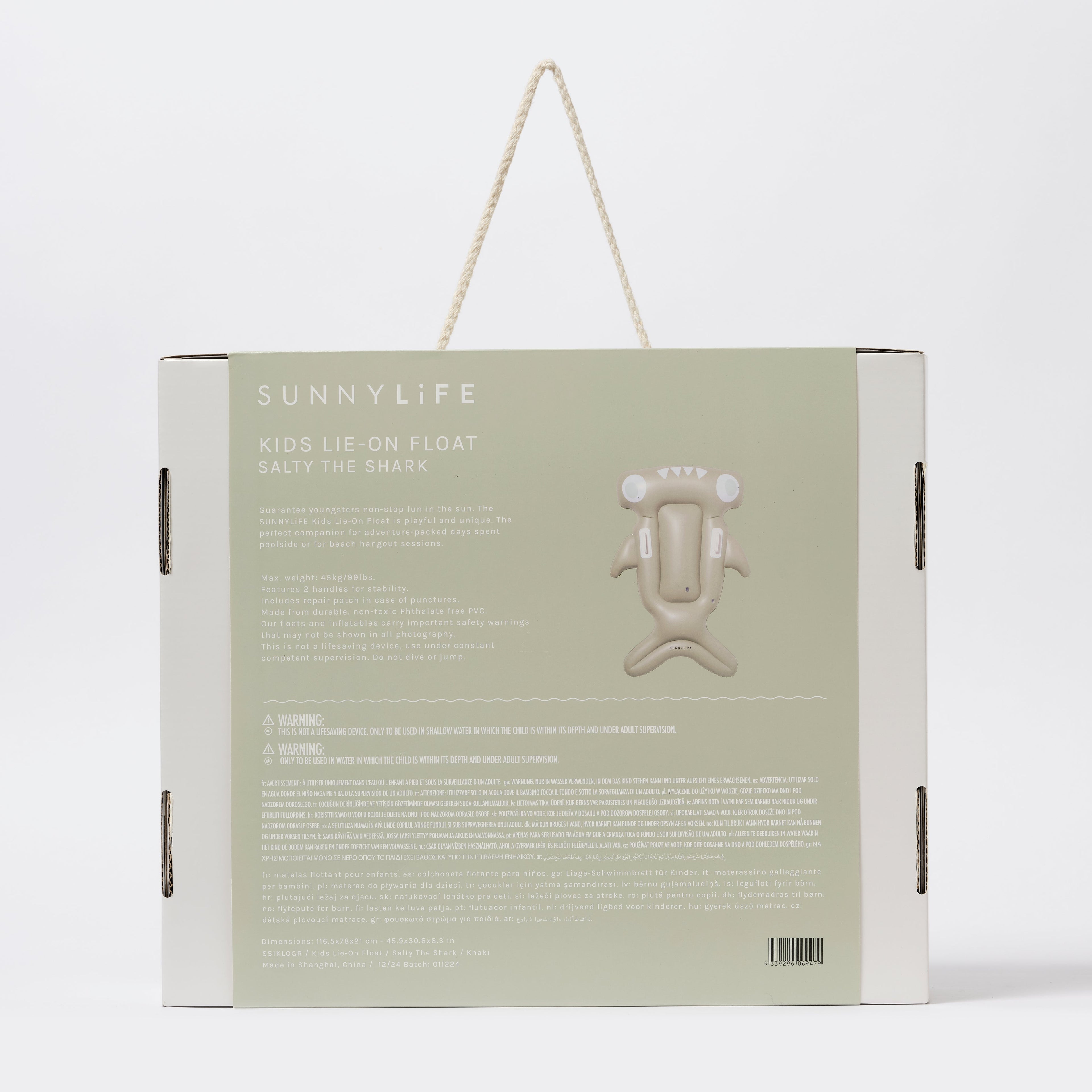 Bouée Pour Enfants Salty The Shark Kaki
