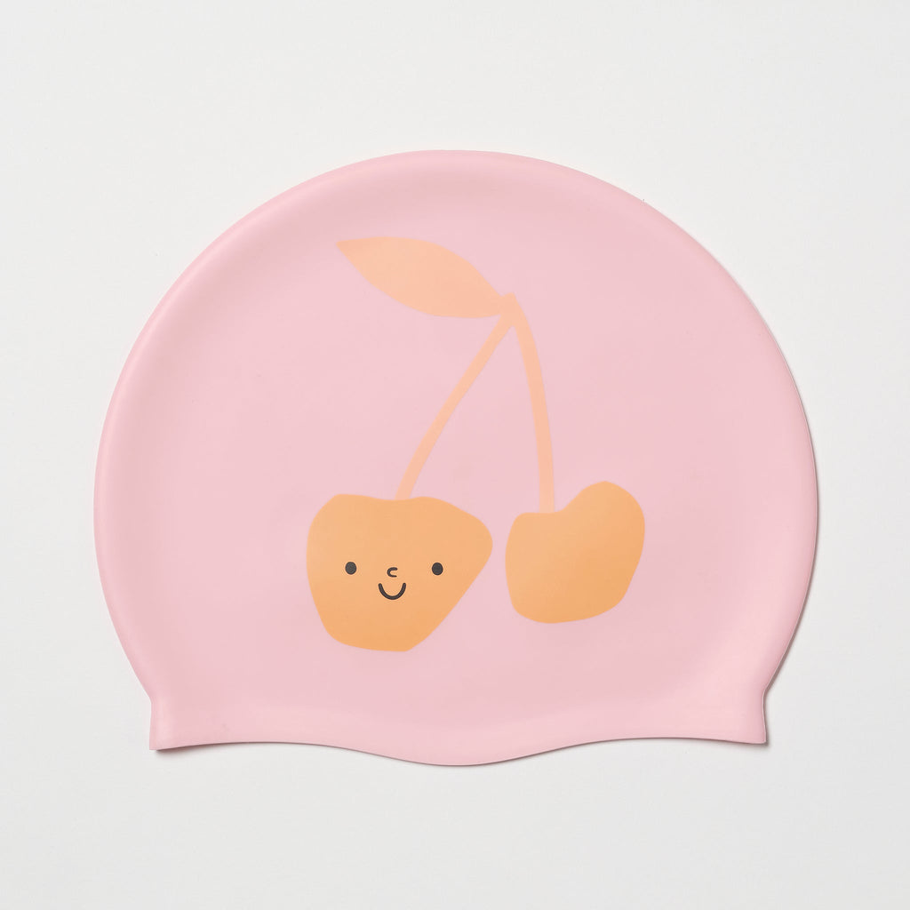 Bonnet De Bain Enfant Barbe À Papa Cerise