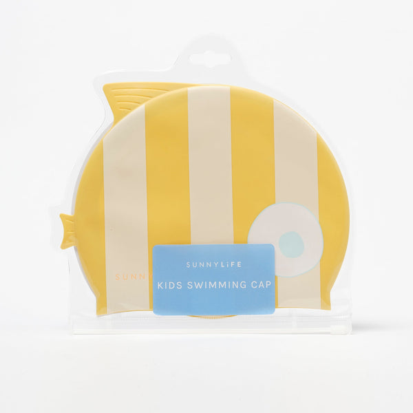 Bonnet De Bain Enfant Finn Le Poisson Rayures Moutarde