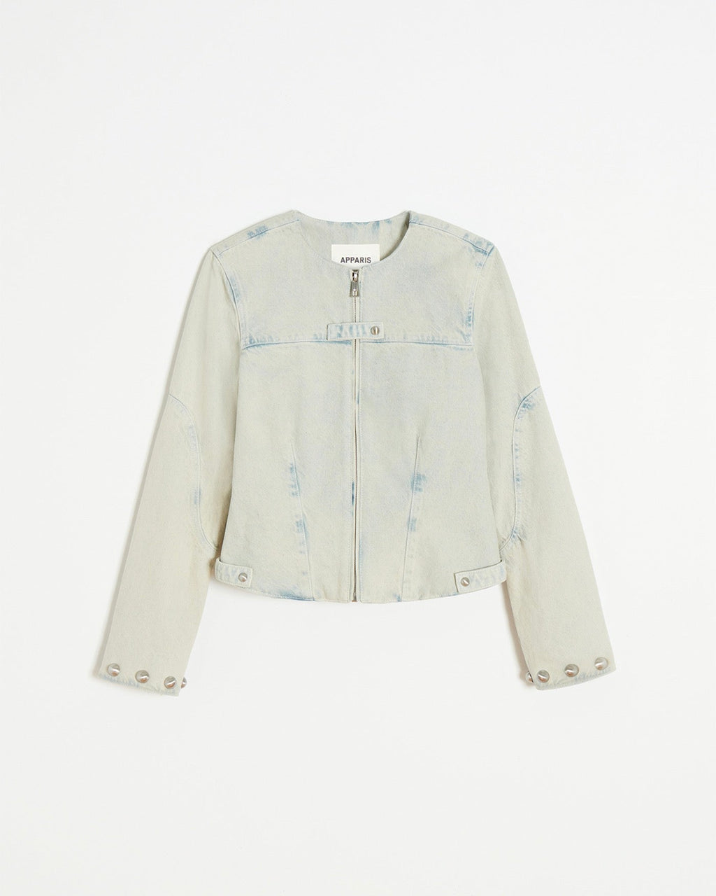 Moto En Denim Délavé Grier