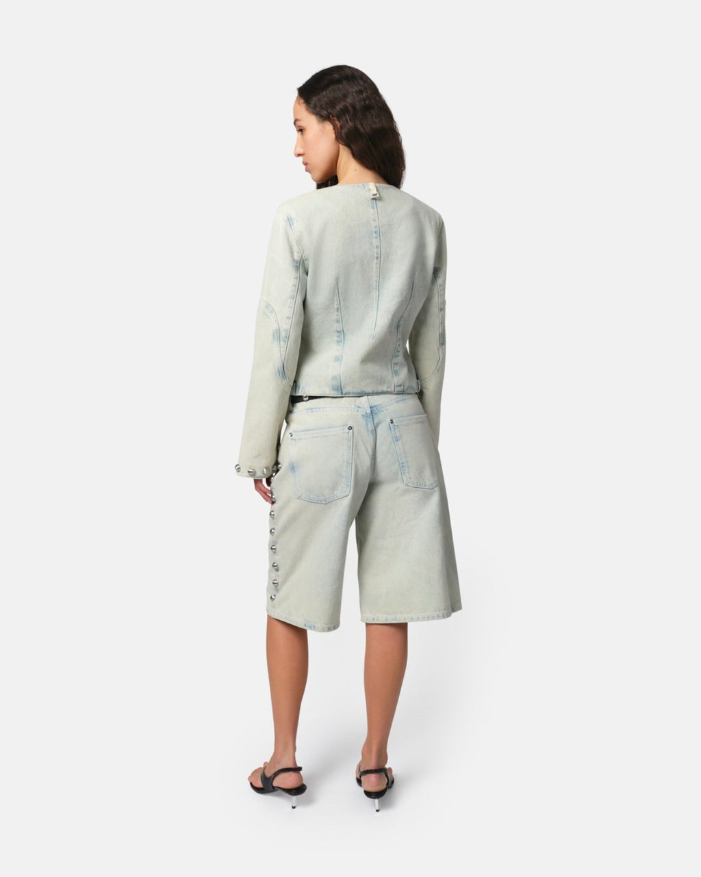 Moto En Denim Délavé Grier