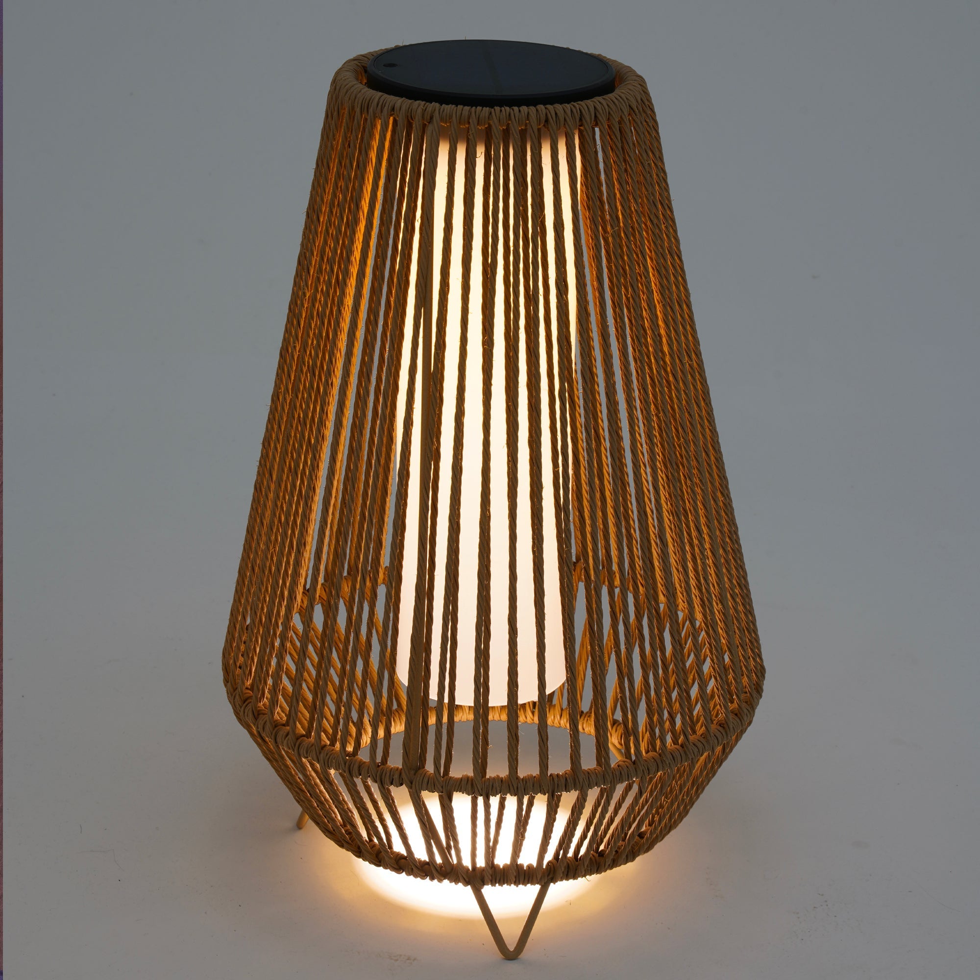 Salomea - Lanterne Solaire - Rotin - Beige