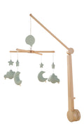 Mobile Musical Bébé En Bois Avec 4 Jouets