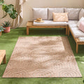 Tapis Santorini 985 - Motif Graphique - Beige - Intérieur / Extérieur