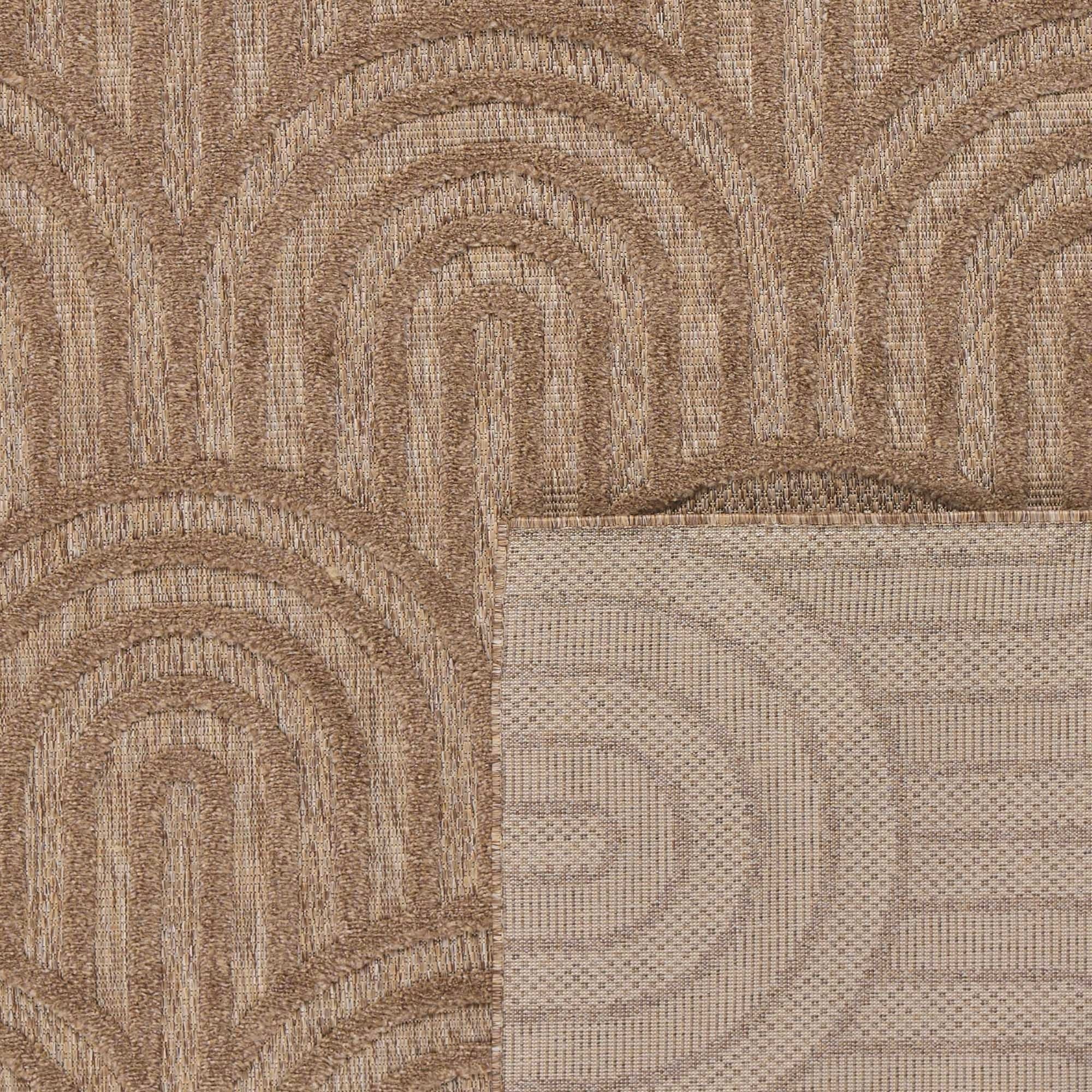 Tapis Santorini 985 - Motif Graphique - Beige - Intérieur / Extérieur