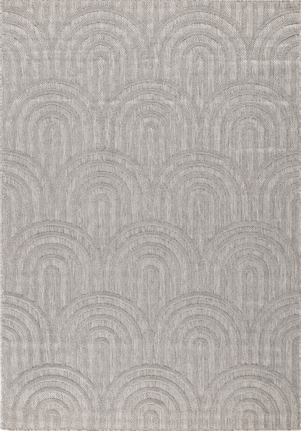Tapis Santorini 985 - Motif Graphique - Gris - Intérieur / Extérieur