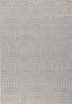 Tapis Santorini 985 - Motif Graphique - Gris - Intérieur / Extérieur