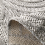 Tapis Santorini 985 - Motif Graphique - Gris - Intérieur / Extérieur